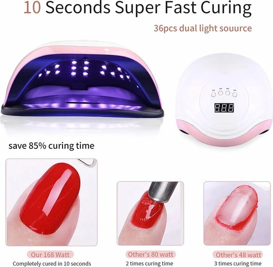 Aokyom Nageldroger 168 W 36 UV-Leds Lamp Voor Nagels Professionele Nagellamp Met 10/30/60/99s Timer, Lcd-Display En Smartsensor Voor Vingers/Teennagels Voor Alle Gelnagellak, Gelnagels, Shellac 10 Aokyom Nageldroger 168 W 36 UV-Leds Lamp Voor Nagels Professionele Nagellamp Met 10/30/60/99s Timer, Lcd-Display En Smartsensor Voor Vingers/Teennagels Voor Alle Gelnagellak, Gelnagels, Shellac - Image 8