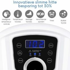 Panacea Voetenbad Met Massage Bad Met Afvoerslag Instelbare Warmte Bubbels - Automatische Voetmassage - Voetbad Met Massage - 8 Liter -Lanaform Shop 550x538 9