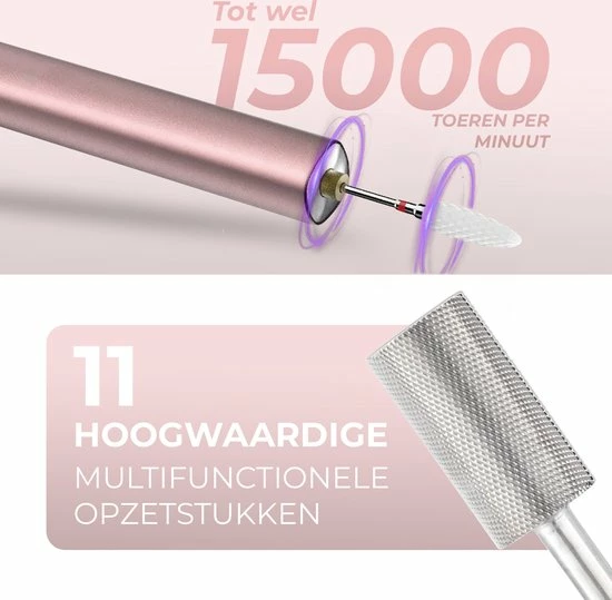 For U ForU Elektrische Nagelfrees - Draadloos Nagelvijl - Manicure/Pedicure Set - 12 Bitjes En 30 Schuurrolletjes 6 For U ForU Elektrische Nagelfrees - Draadloos Nagelvijl - Manicure/Pedicure Set - 12 Bitjes En 30 Schuurrolletjes - Image 4