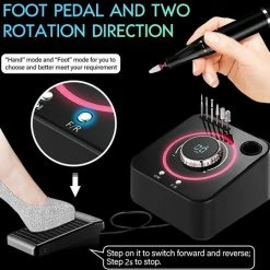 CACCIO? NAILS 2022 Wit Pro Master Nagelfrees - 40.000 RPM - Licht Gewicht Technologie - Inclusief 6 Bitjes Doosje - 36 Schuurrolletjes - Manicure/Pedicure Voeten En Handen - Hoge Kwaliteit - Nieuw Technologie- Professioneel -Lanaform Shop 550x539 3