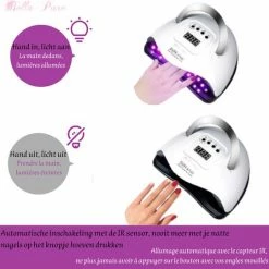 Bella Pure 180-220W Nageldroger - Vinger- En Teennagels - Bewegingssensor En Timer - 57 LED's -Lanaform Shop 550x540 21