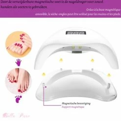 Bella Pure 48W Nageldroger - Vinger- En Teennagels - Bewegingssensor En Timer - 24 LED's 14 Bella Pure 48W Nageldroger - Vinger- En Teennagels - Bewegingssensor En Timer - 24 LED's -Lanaform Shop 550x541 8