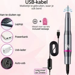 Beeperfect? Elektrische Nagelvijl - Nagelfrees - Manicure En Pedicure Set - 11 Bitjes En 60 Schuurrolletjes - 4 Extra Accessoires -Lanaform Shop 550x542 1