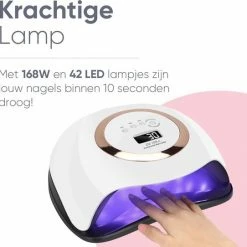 De Sera UV Lamp Gelnagels 168W - LED Lamp Nagels - Gellak Lamp - Nageldroger Met 2.5 Meter Lang Snoer - Wit -Lanaform Shop 550x542