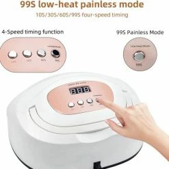 Nageldroger - SUN X8 Max - UV LED Lamp Nagels - 57 LED - Nagel - UV - LED Lamp - Nagellamp - Nail Dryer - Nagels - Salon - Professioneel - 2 Handen - 180 Watt - Model 2021 -Lanaform Shop 550x542 8