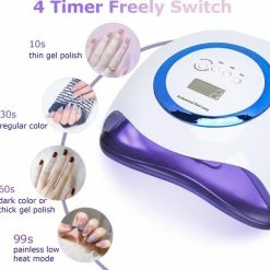 Alizendeh 168W LED UV Nageldroger UV Lamp Gelnagels - LED Lamp Nagels - Gellak Lamp - Nageldroger Met 4 Timer 42 Lichten Witte Met Sensor Nagellak Droger -Lanaform Shop 550x543 8