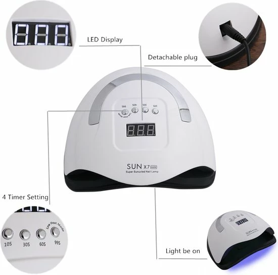 SUN UV Professionele 180W LED Nageldroger Lamp - Gel Nagel Droger - 180W De Sterkste Nagellamp Op De Markt - Geschikt Voor Elke Nagel, Sneller Droger Voor Gel Polish Nail Apparatuur Automatische Sensor Nail Art Gereedschap Voor Vingernagel En Teennagel 7 SUN UV Professionele 180W LED Nageldroger Lamp - Gel Nagel Droger - 180W De Sterkste Nagellamp Op De Markt - Geschikt Voor Elke Nagel, Sneller Droger Voor Gel Polish Nail Apparatuur Automatische Sensor Nail Art Gereedschap Voor Vingernagel En Teennagel - Image 5