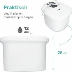 Soft & Silky - Elektrisch Massage Voetenbad - Bubbels - Verwarmd - Infrarood - 12L - Voetmassage - Voetbad - Voetroller - Voetenbad Met Massage - Eeltverwijderaar -Lanaform Shop 550x544 4