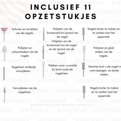 NOIRIEUX? - Elektrische Nagelvijl - 11 Nagelfrees Bitjes - Nagelfrees - DRAADLOOS - Nagelvijl - Nagelvijl Electrisch - Manicure / Pedicure -Lanaform Shop 550x544 9