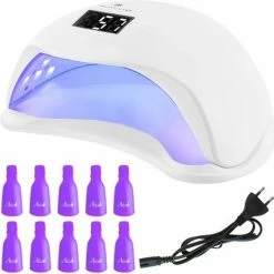 Creartix? UV Nageldrogerlamp - Lamp Voor Nagels - Geschikt Voor Elke Nagel Gellak - Met Bewegingssensor + 10 Gratis Hybride Verwijderclips - 48W