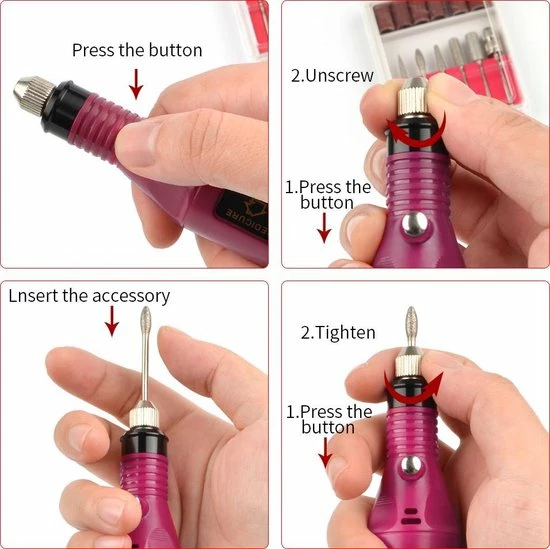 PKD Elektrische Nagelvijl - Wit - Manicure - Pedicure - Nagels - Handen - Voeten - Vijl - Nagelvijl 6 PKD Elektrische Nagelvijl - Wit - Manicure - Pedicure - Nagels - Handen - Voeten - Vijl - Nagelvijl - Image 4