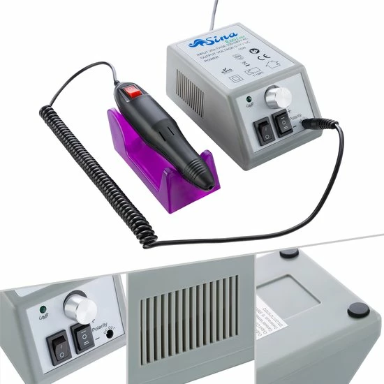 SINA Professionele Freesmachine Manicure Pedicure Nagelfrees Nagels Design Grijs 3 SINA Professionele Freesmachine Manicure Pedicure Nagelfrees Nagels Design Grijs