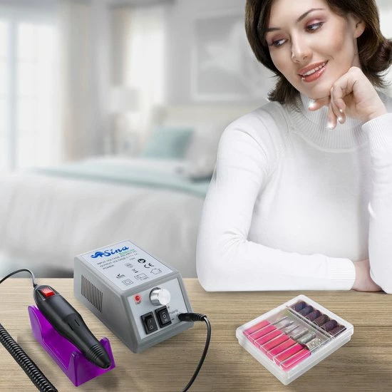 SINA Professionele Freesmachine Manicure Pedicure Nagelfrees Nagels Design Grijs 7 SINA Professionele Freesmachine Manicure Pedicure Nagelfrees Nagels Design Grijs - Image 5