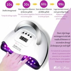 Bella Pure 180-220W Nageldroger - Vinger- En Teennagels - Bewegingssensor En Timer - 57 LED's -Lanaform Shop 550x550 1025