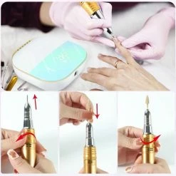 CACCIO? NAILS 2022 Premium Draadloze - Oplaadbare Nagelfrees - Gradient Green - 35000 RPM - Inclusief 4 Bitjes - 2022 Nieuw Model - Draagbaar - Professioneel -Lanaform Shop 550x550 1141