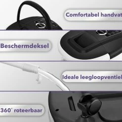 Qualita Qualitá® Elektrisch Voetenbad Zwart – Voetmassage – Voetbad -Lanaform Shop 550x550 170