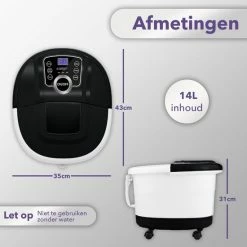Qualita Qualitá® Elektrisch Voetenbad Zwart – Voetmassage – Voetbad -Lanaform Shop 550x550 174