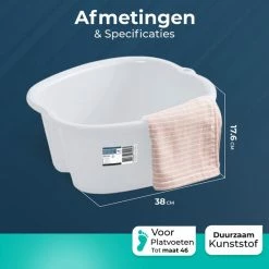 BUDDLEY? Voetenbaden Voor Voetenbad Producten Pedicure Zwembad Voetbad Geschikt Voor Voetenbadzout En Voetenbadproducten Voetbadje Als Teil Kunststof Voetenbad Ontspan Je Voeten Wit -Lanaform Shop 550x550 202