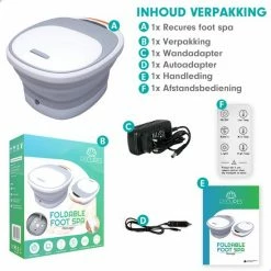 RECURES Voetenbad - Voetmassage Apparaat - Opvouwbaar Bad - Voetbad - Voetenbadje - Voetenbad Met Massage - Black Friday 2022 -Lanaform Shop 550x550 258