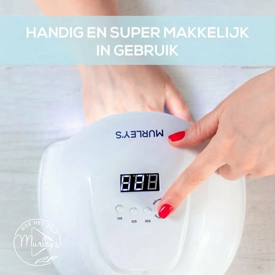 MURLEY'S Murley’s Pro Dual Nagellamp Gellak Nageldroger - UV LED Nagel Lamp - 54 Watt - 36 LED’s 5 MURLEY'S Murley’s Pro Dual Nagellamp Gellak Nageldroger - UV LED Nagel Lamp - 54 Watt - 36 LED’s - Image 3