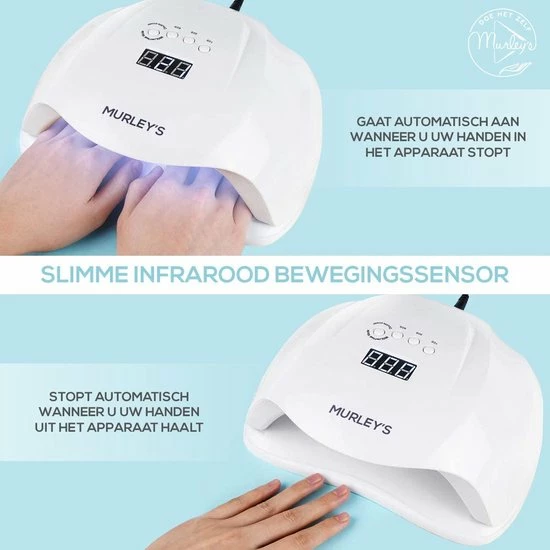 MURLEY'S Murley’s Pro Dual Nagellamp Gellak Nageldroger - UV LED Nagel Lamp - 54 Watt - 36 LED’s 8 MURLEY'S Murley’s Pro Dual Nagellamp Gellak Nageldroger - UV LED Nagel Lamp - 54 Watt - 36 LED’s - Image 6