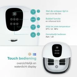 Soft & Silky - Elektrisch Massage Voetenbad - Bubbels - Verwarmd - Infrarood - 12L - Voetmassage - Voetbad - Voetroller - Voetenbad Met Massage - Eeltverwijderaar -Lanaform Shop 550x550 313