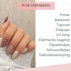 NOIRIEUX? Gellak Starterspakket NUDE - Gellak - Gellak Set- 3 NUDE Top Kleuren Gellak Nagellak - UV Led Lamp - Elektrische Nagelvijl - Manicure Set - Nagellak Set -Lanaform Shop 550x550 375