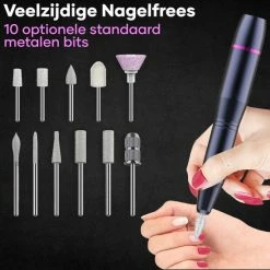 MoreWomen® - Nagelfrees - Elektrische Nagelvijl - Nagelfrees Elektrisch - Manicure Set - 11 Bitjes -Lanaform Shop 550x550 398