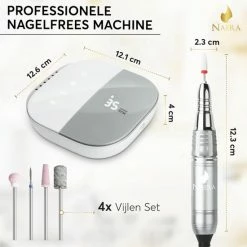 Naera Nagelfrees 35000 Toeren - Inclusief 4 Vijlen - Nagelvijl Voor Manicure En Pedicure - Grijs -Lanaform Shop 550x550 48