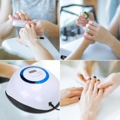 Alizendeh 168W LED UV Nageldroger UV Lamp Gelnagels - LED Lamp Nagels - Gellak Lamp - Nageldroger Met 4 Timer 42 Lichten Witte Met Sensor Nagellak Droger -Lanaform Shop 550x550 498