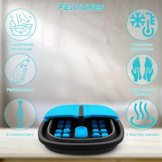 Sanbo Voetenbad F22 PRO Massage Functie Met Eeltverwijderaar - Verwarmt Tot 49°C - Opvouwbaar - 3 Warmtestanden - Voetmassage - Voetbad Met Massage 6 Sanbo Voetenbad F22 PRO Massage Functie Met Eeltverwijderaar - Verwarmt Tot 49°C - Opvouwbaar - 3 Warmtestanden - Voetmassage - Voetbad Met Massage - Image 4