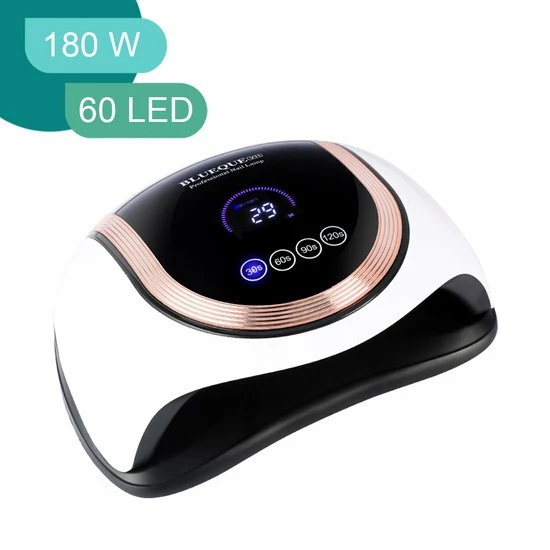 Luxe UV Lamp Gelnagels ? LED Nageldroger Van Blueque ? Handen En Voeten ? 3 Timers - 60 Lampjes ? 180 Watt ? Touchscreen LCD Scherm 3 Luxe UV Lamp Gelnagels ? LED Nageldroger Van Blueque ? Handen En Voeten ? 3 Timers - 60 Lampjes ? 180 Watt ? Touchscreen LCD Scherm