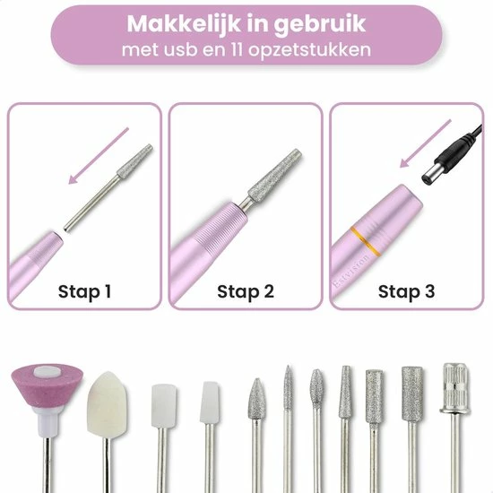 Estvision Nagelfrees - Manicure En Pedicure Set - Elektrische Nagelvijl 11 Estvision Nagelfrees - Manicure En Pedicure Set - Elektrische Nagelvijl - Image 9