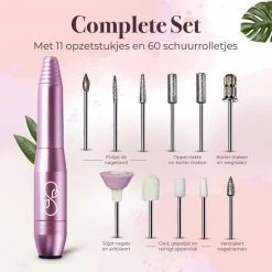 Quaran Elektrische Nagelvijl - Nagelfrees - Nagelvijl - Eelt Verwijderaar - Manicure En Pedicure - 11 Bitjes En 60 Schuurrolletjes 13 Quaran Elektrische Nagelvijl - Nagelfrees - Nagelvijl - Eelt Verwijderaar - Manicure En Pedicure - 11 Bitjes En 60 Schuurrolletjes -Lanaform Shop 550x550 657