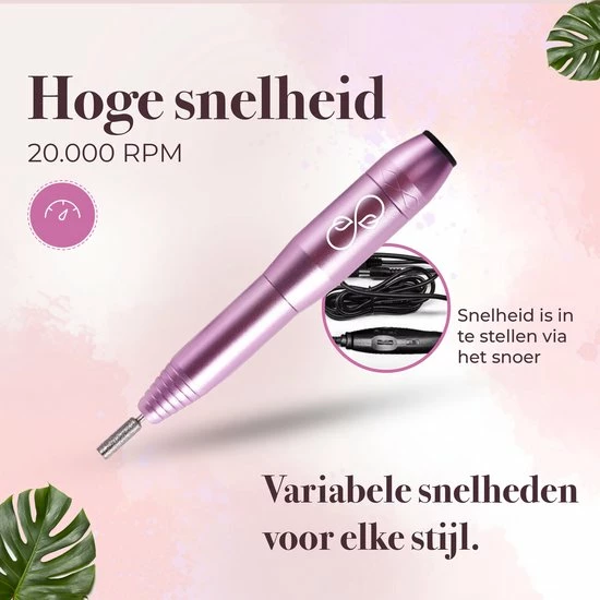 Quaran Elektrische Nagelvijl - Nagelfrees - Nagelvijl - Eelt Verwijderaar - Manicure En Pedicure - 11 Bitjes En 60 Schuurrolletjes 9 Quaran Elektrische Nagelvijl - Nagelfrees - Nagelvijl - Eelt Verwijderaar - Manicure En Pedicure - 11 Bitjes En 60 Schuurrolletjes - Image 7