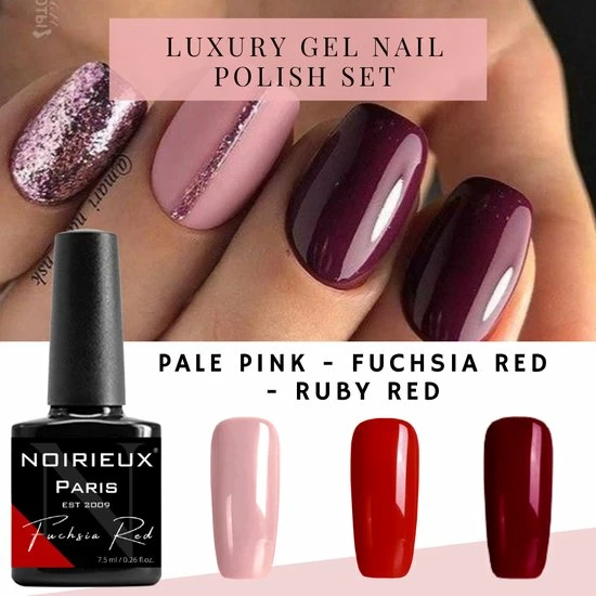 NOIRIEUX? Gellak Starterspakket - Gellak - Gellak Set - 3 Top Kleuren Gellak Nagellak - UV Led Lamp - Cuticle Oil - Manicure Set - Nagellak Set 4 NOIRIEUX? Gellak Starterspakket - Gellak - Gellak Set - 3 Top Kleuren Gellak Nagellak - UV Led Lamp - Cuticle Oil - Manicure Set - Nagellak Set - Image 2