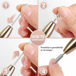 Ease Store Elektrische Nagelvijl ? Manicure En Pedicure Nagelfrees ? 11 Nagelvijl Bitjes En 56 Schuurrolletjes ? Rose/Goud 12 Ease Store Elektrische Nagelvijl ? Manicure En Pedicure Nagelfrees ? 11 Nagelvijl Bitjes En 56 Schuurrolletjes ? Rose/Goud -Lanaform Shop 550x550 727