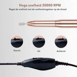 Ease Store Elektrische Nagelvijl ? Manicure En Pedicure Nagelfrees ? 11 Nagelvijl Bitjes En 56 Schuurrolletjes ? Rose/Goud 14 Ease Store Elektrische Nagelvijl ? Manicure En Pedicure Nagelfrees ? 11 Nagelvijl Bitjes En 56 Schuurrolletjes ? Rose/Goud -Lanaform Shop 550x550 728