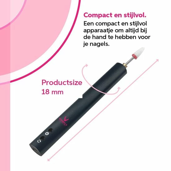 Vivefly Healthcare Nailisha Elektrische Nagelvijl - Pedicure En Manicure - Nagels - Nagelfrees - Eelt Verwijderen- 15.000 Touren- Acrylnagels - Gelnagels- Draadloos 6 Vivefly Healthcare Nailisha Elektrische Nagelvijl - Pedicure En Manicure - Nagels - Nagelfrees - Eelt Verwijderen- 15.000 Touren- Acrylnagels - Gelnagels- Draadloos - Image 4