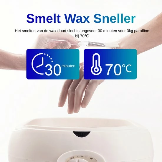 Faseras Paraffinebad - Voor Handen/Voeten - Wit 8 Faseras Paraffinebad - Voor Handen/Voeten - Wit - Image 6