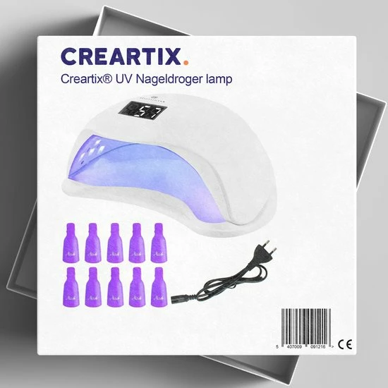 Creartix? UV Nageldrogerlamp - Lamp Voor Nagels - Geschikt Voor Elke Nagel Gellak - Met Bewegingssensor + 10 Gratis Hybride Verwijderclips - 48W 6 Creartix? UV Nageldrogerlamp - Lamp Voor Nagels - Geschikt Voor Elke Nagel Gellak - Met Bewegingssensor + 10 Gratis Hybride Verwijderclips - 48W - Image 4