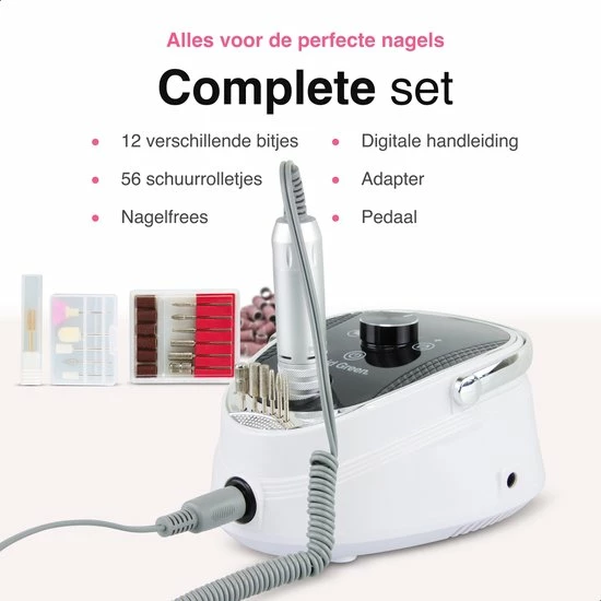 Vivid Green Nagelfrees Complete Set - 35000 RPM - Elektrische Nagelvijl - Manicure & Pedicure 9 Vivid Green Nagelfrees Complete Set - 35000 RPM - Elektrische Nagelvijl - Manicure & Pedicure - Image 7