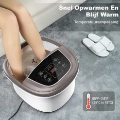 SmartImprove - Voetenbad -Massageapparaat - Met Snelle Verwarming - Automatische Massage - En - Krachtige Bubbel - Jets - Gemotoriseerd - Shiatsu - Massagerollers - Pedicure - Voor Vermoeide Voeten - Instelbare Tijd - En - Temperatuur -Lanaform Shop 550x550 918