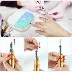 CACCIO® NAILS 2022 Premium Draadloze - Oplaadbare Nagelfrees - Gradient Paars - 35000 RPM - Inclusief 4 Bitjes - 2022 Nieuw Model - Draagbaar - Professioneel -Lanaform Shop 550x550 928