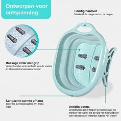 Noswo Voetenbad - Voetbad Inklapbaar - Voetenbad Met Massage - Voetmassage - Groen -Lanaform Shop 550x550 964