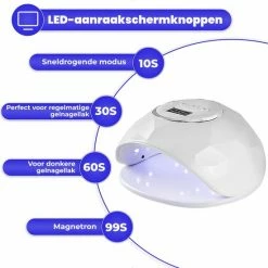 Nisha & Me Nagellamp Voor Gellak - Nageldroger Voor Gelnagels – Met Timer En Sensor - Uitneembare Bodem – Handen En Voeten -Lanaform Shop 550x550 976
