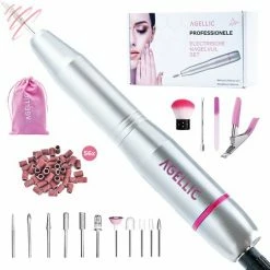 Agellic® Nagelvijl – Pedicureset Electrisch - Elektrische Nagelvijl - Nagelfrees - Nagelveil - Machine - Nagelvijl Electrisch - 11 Opzetstukken - Reistasje - Sinterklaas Cadeautjes - Kerst Cadeau Voor Vrouwen - Voor Mannen