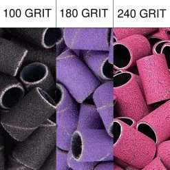 Merkloos Schuurrolletjes Nagelfrees - 100/180/240 Grit - 300 Stuks - Schuurrolletjes - Schuurrollen - Schuurrolletjes 100 - Schuurrolletjes 180 Grit - Schuurrolletjes 240 Grit - Schuurhulzen - Mandrel Bitjes - Sanding Bands Nagels - Sanding Bands Nails -Lanaform Shop 550x552 10