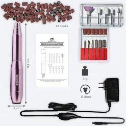 LifeGoods Elektrische Nagelfrees - 11 Nagelvijl Bitjes En 56 Schuurrolletjes - Manicure / Pedicure 19 LifeGoods Elektrische Nagelfrees - 11 Nagelvijl Bitjes En 56 Schuurrolletjes - Manicure / Pedicure -Lanaform Shop 550x554 1
