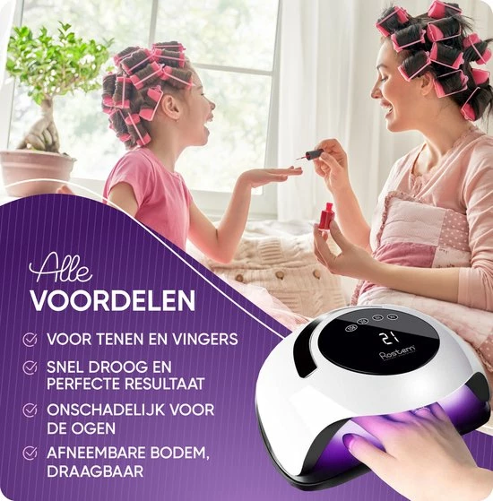 Rostem® 120W LED Nageldroger Lamp - UV Lamp - Geschikt Voor Elke Nagel Gellak - 120W 6 Rostem® 120W LED Nageldroger Lamp - UV Lamp - Geschikt Voor Elke Nagel Gellak - 120W - Image 4